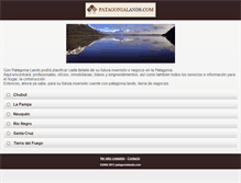 Tablet Screenshot of patagonialands.com